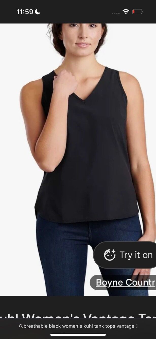 Kuhl Women's Vantage Tank Black Size Large #8053￼